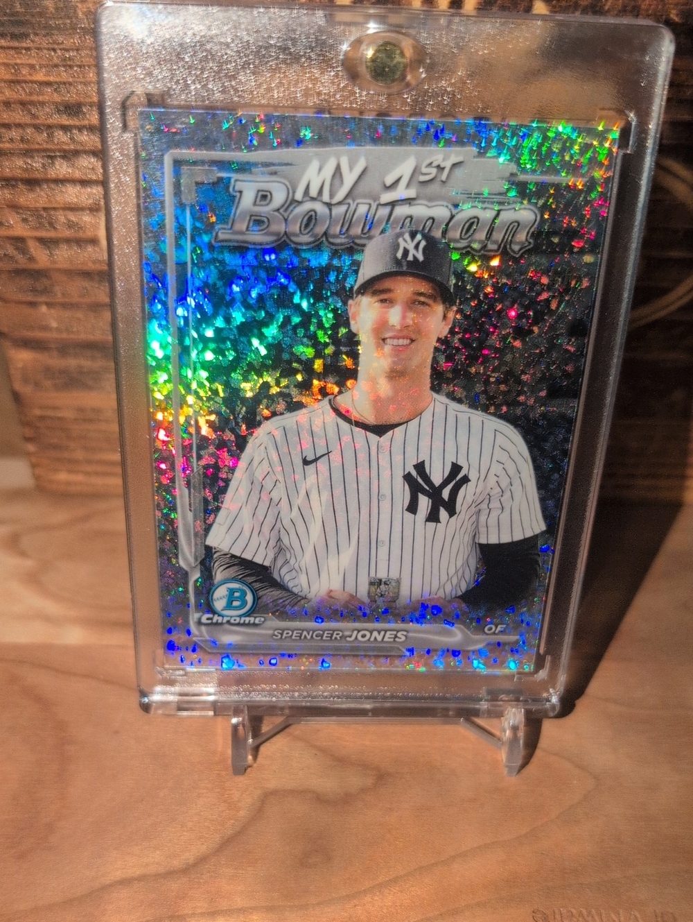 2024 Bowman Chrome Spencer Jones My 1st Bowman Mini Diamond Refractor Rookie #51